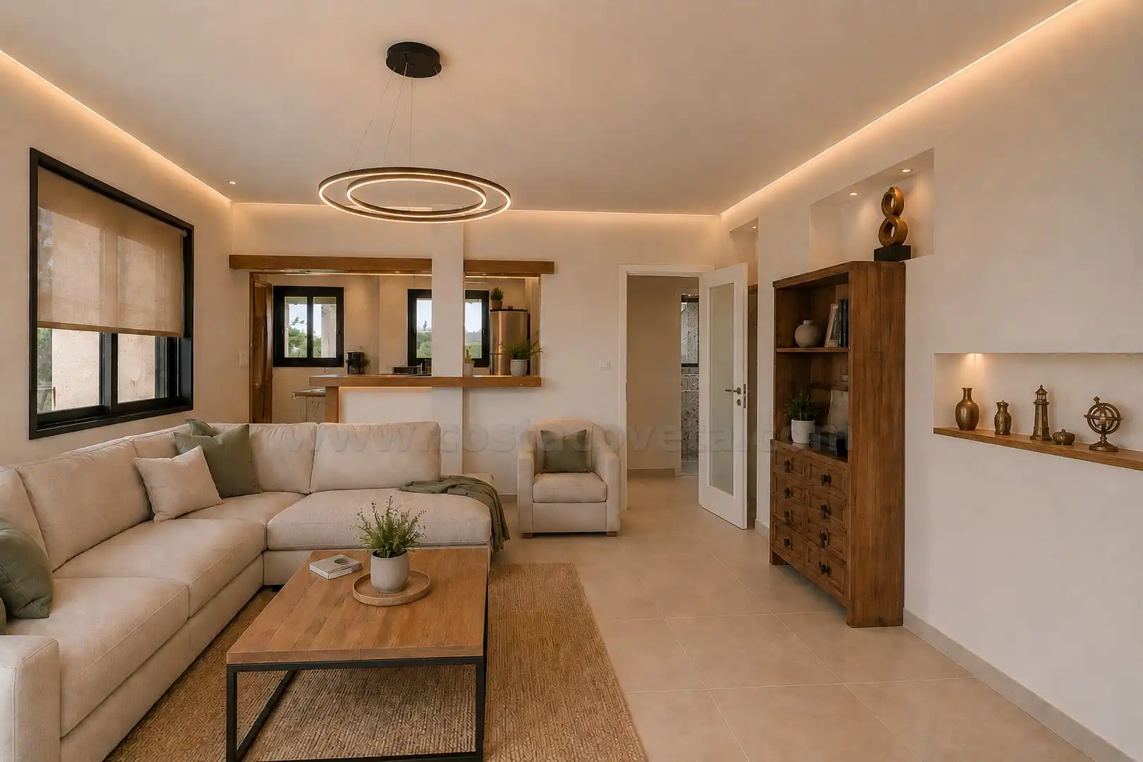 Sala d'estar de Casa o xalet en venda en El Campello amb Aire condicionat, Jardí privat i Terrassa