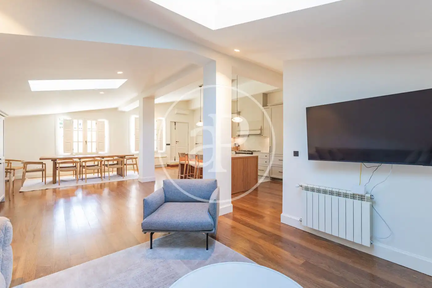 Living room of Houses for rent in Madrid  with Air Conditioner, Heating and Private garden