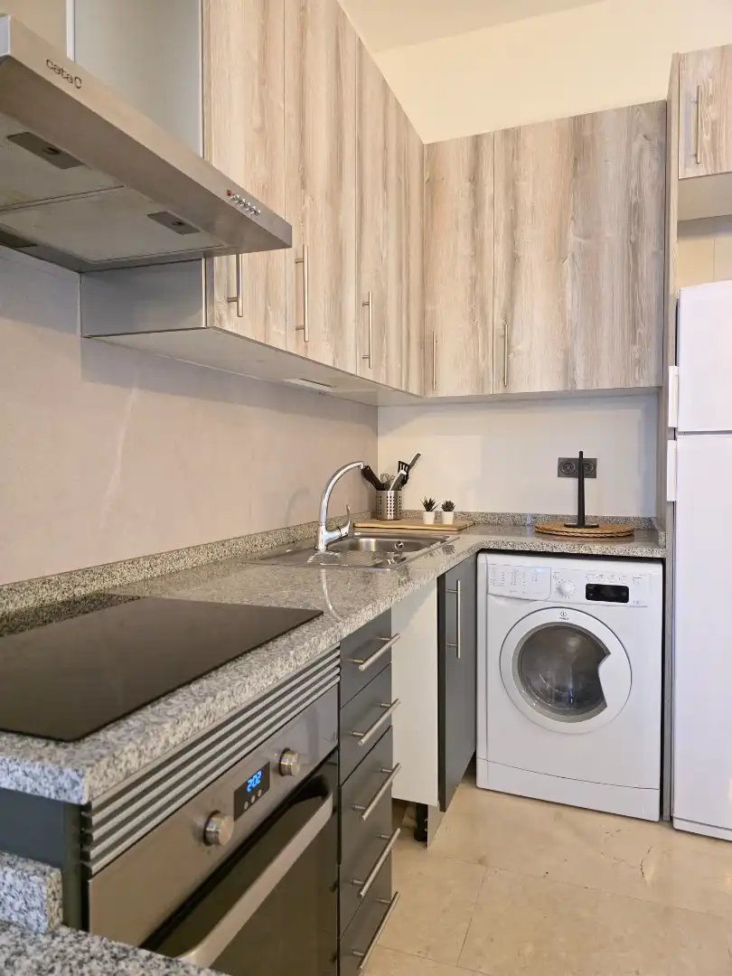 Kitchen of Flat for rent in Madrid  with Air Conditioner, Heating and Furnished