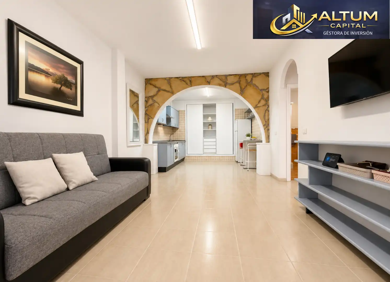 Sala de estar de Piso en venta en Arona con Trastero, Amueblado y Horno