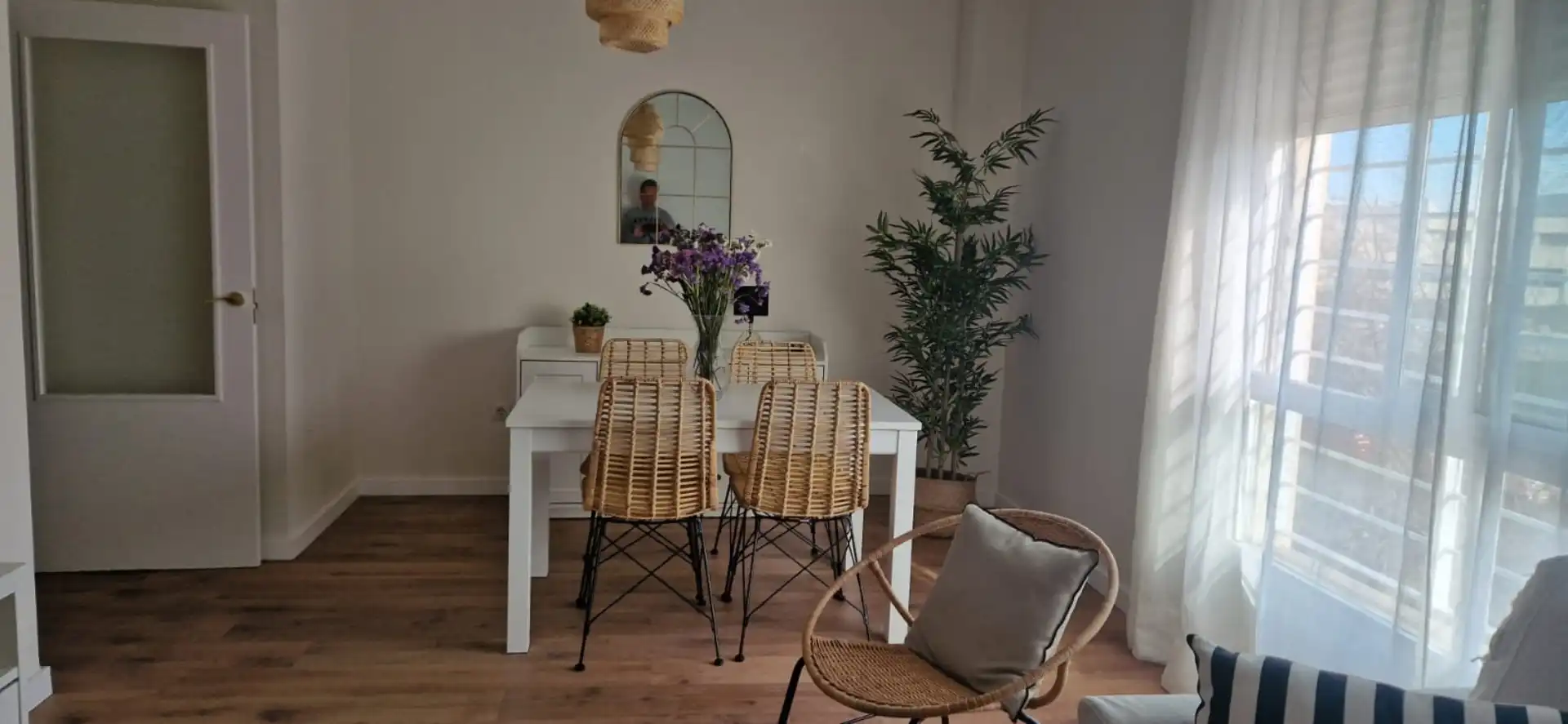 Esszimmer von Wohnung zur Miete in Sevilla mit Klimaanlage, Parkett und Abstellraum