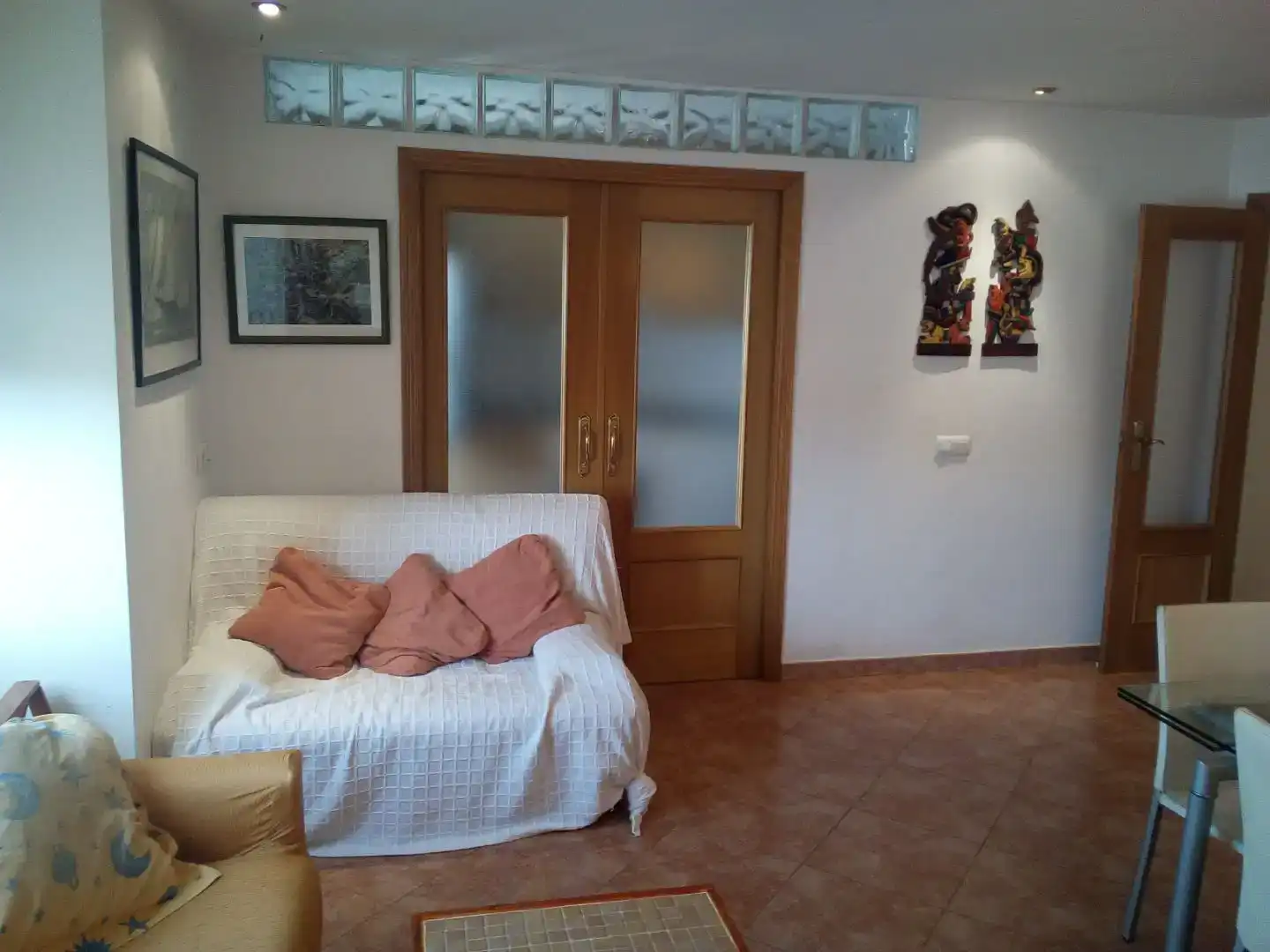 Wohnzimmer von Dachboden zur Miete in Gandia mit Klimaanlage, Möbliert und Balkon