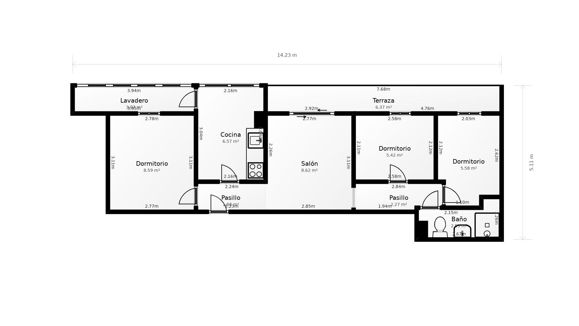 Apartamento de alquiler en  Madrid Capital con Terraza, Horno y Se aceptan mascotas