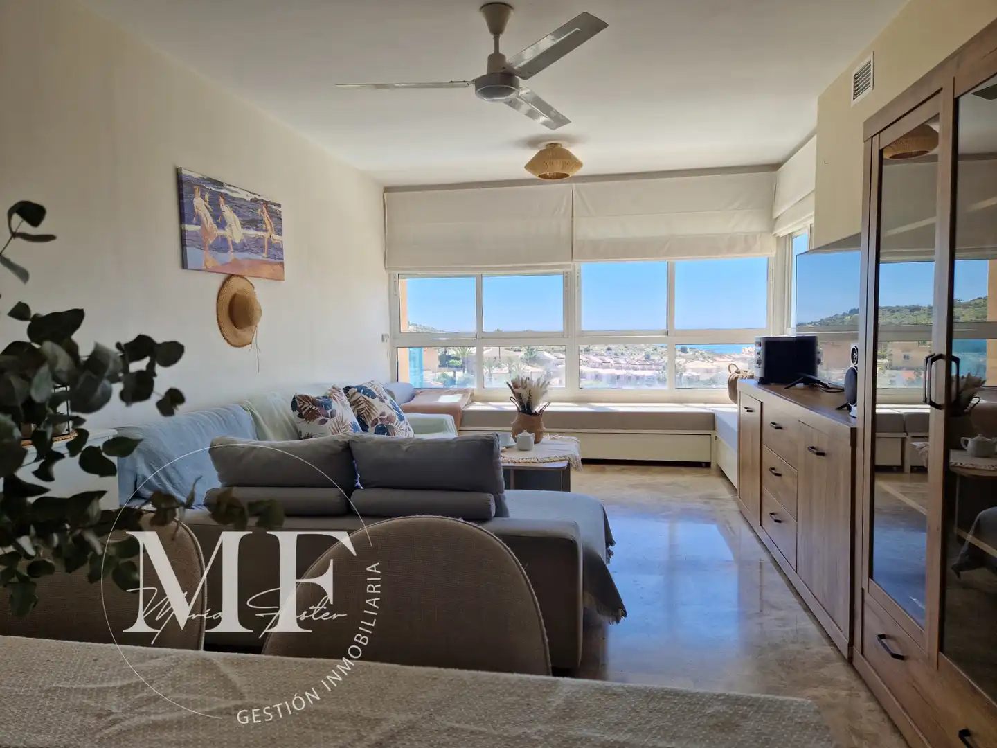 Wohnzimmer von Wohnung zum Verkauf in Alicante / Alacant mit Klimaanlage, Heizung und Terrasse