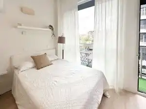 Schlafzimmer von Wohnung zur Miete in Madrid mit Klimaanlage, Heizung und Parkett