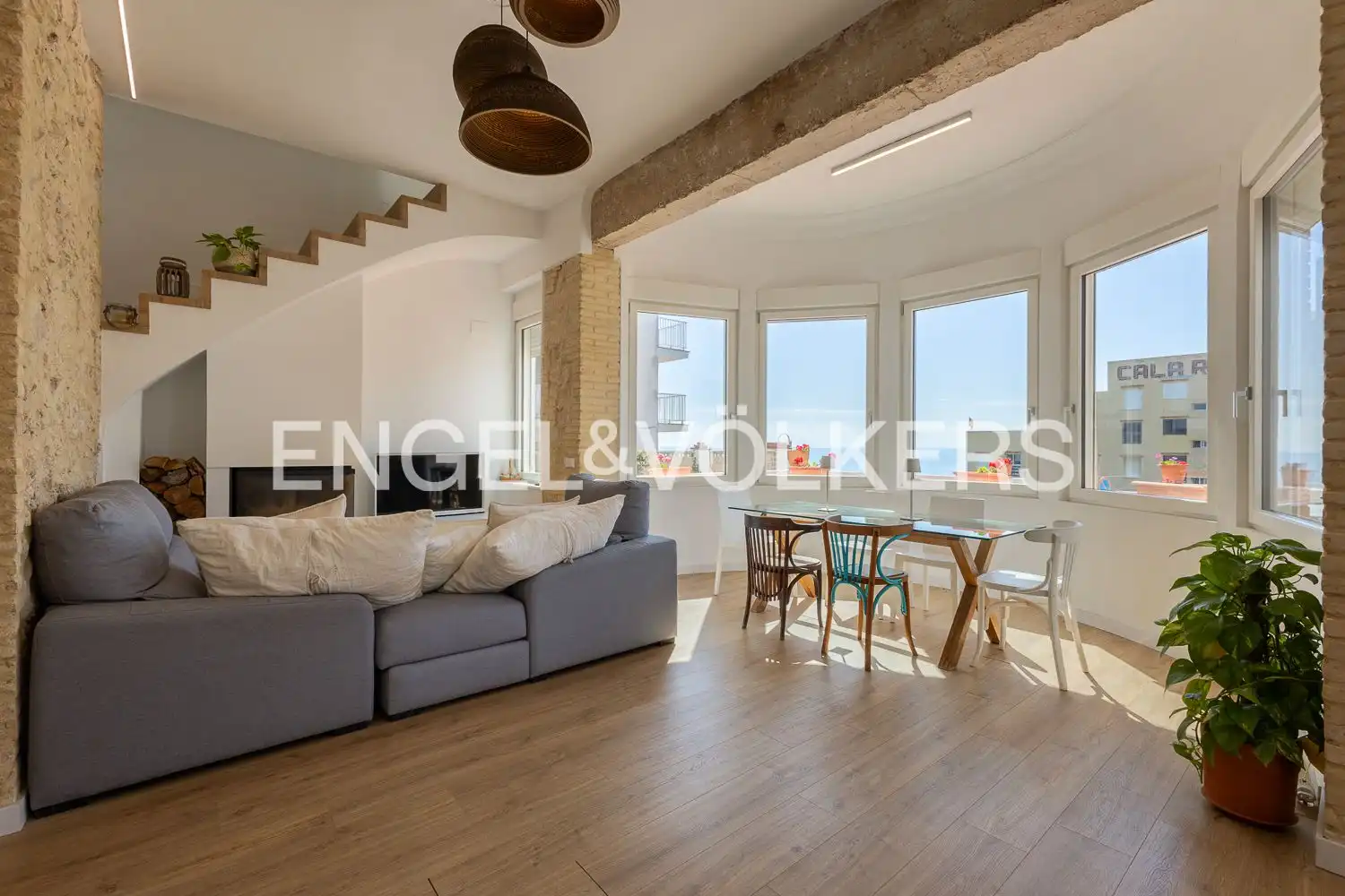 Sala de estar de Casa o chalet de alquiler en Cullera con Calefacción, Parquet y Terraza