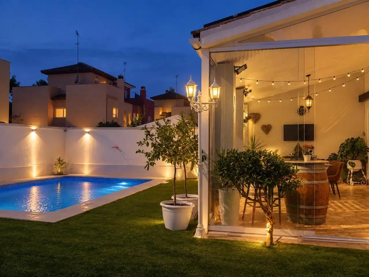 Terrassa de Casa adosada en venda en Bormujos amb Aire condicionat, Jardí privat i Terrassa