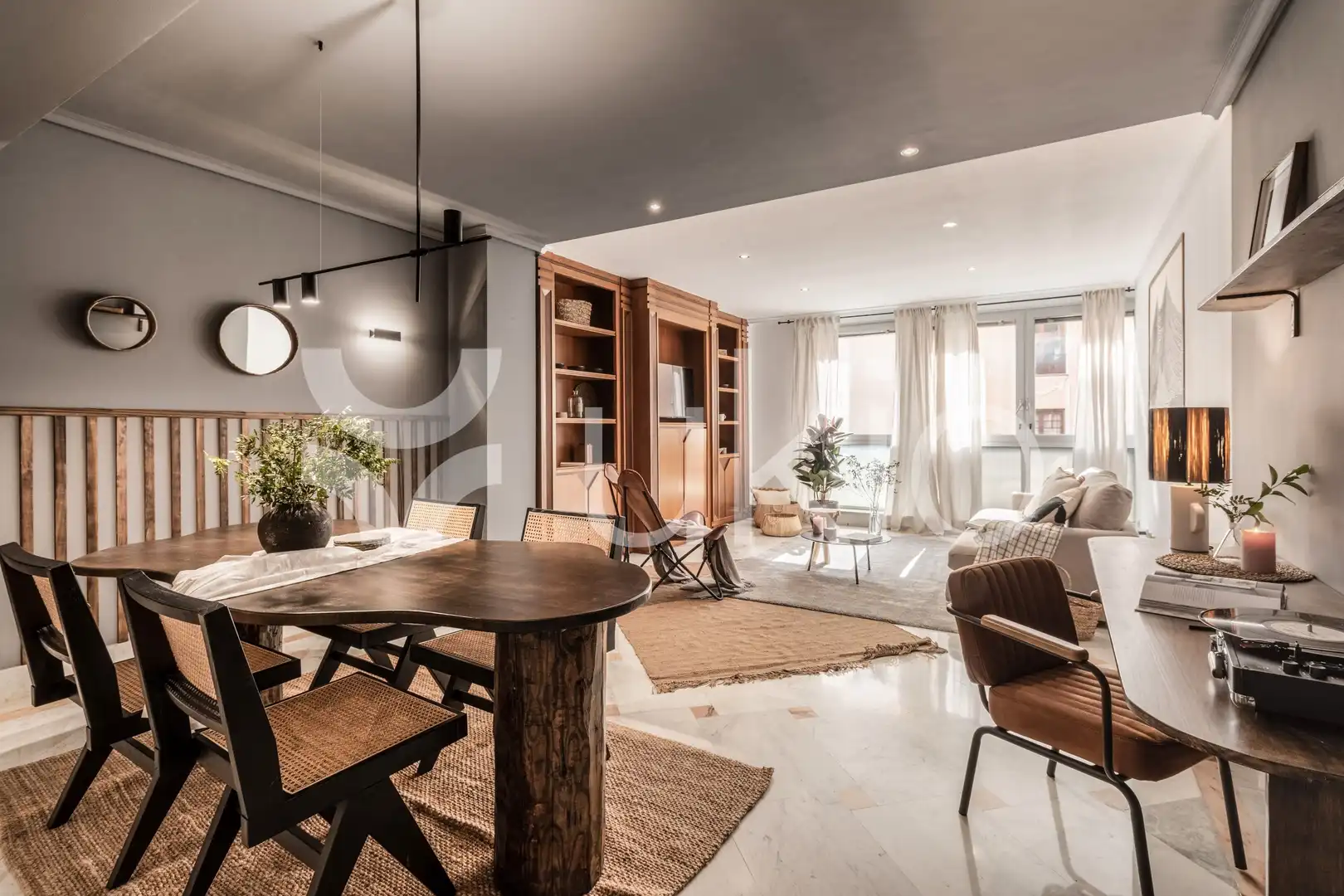 Sala de estar de Apartamento de alquiler en Madrid con Aire acondicionado, Calefacción y Amueblado