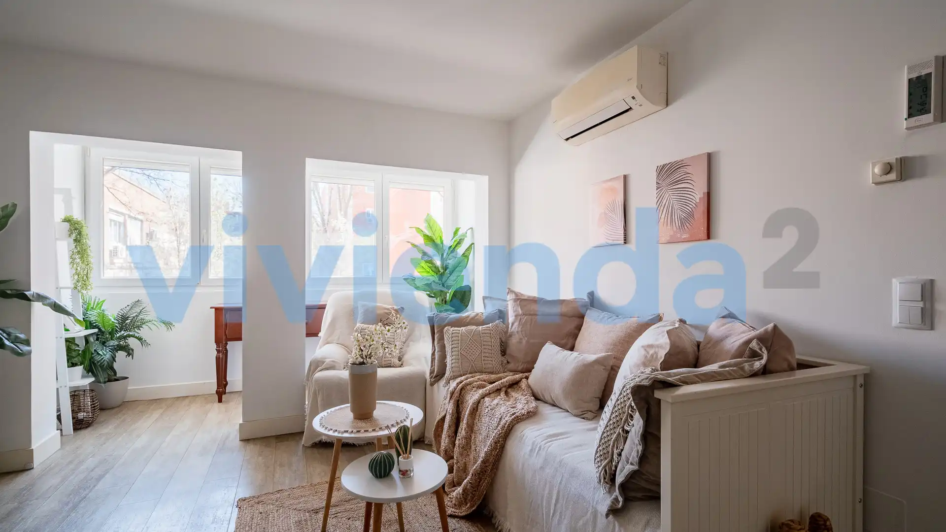 Sala de estar de Piso en venta en  Madrid Capital con Aire acondicionado, Calefacción y Amueblado