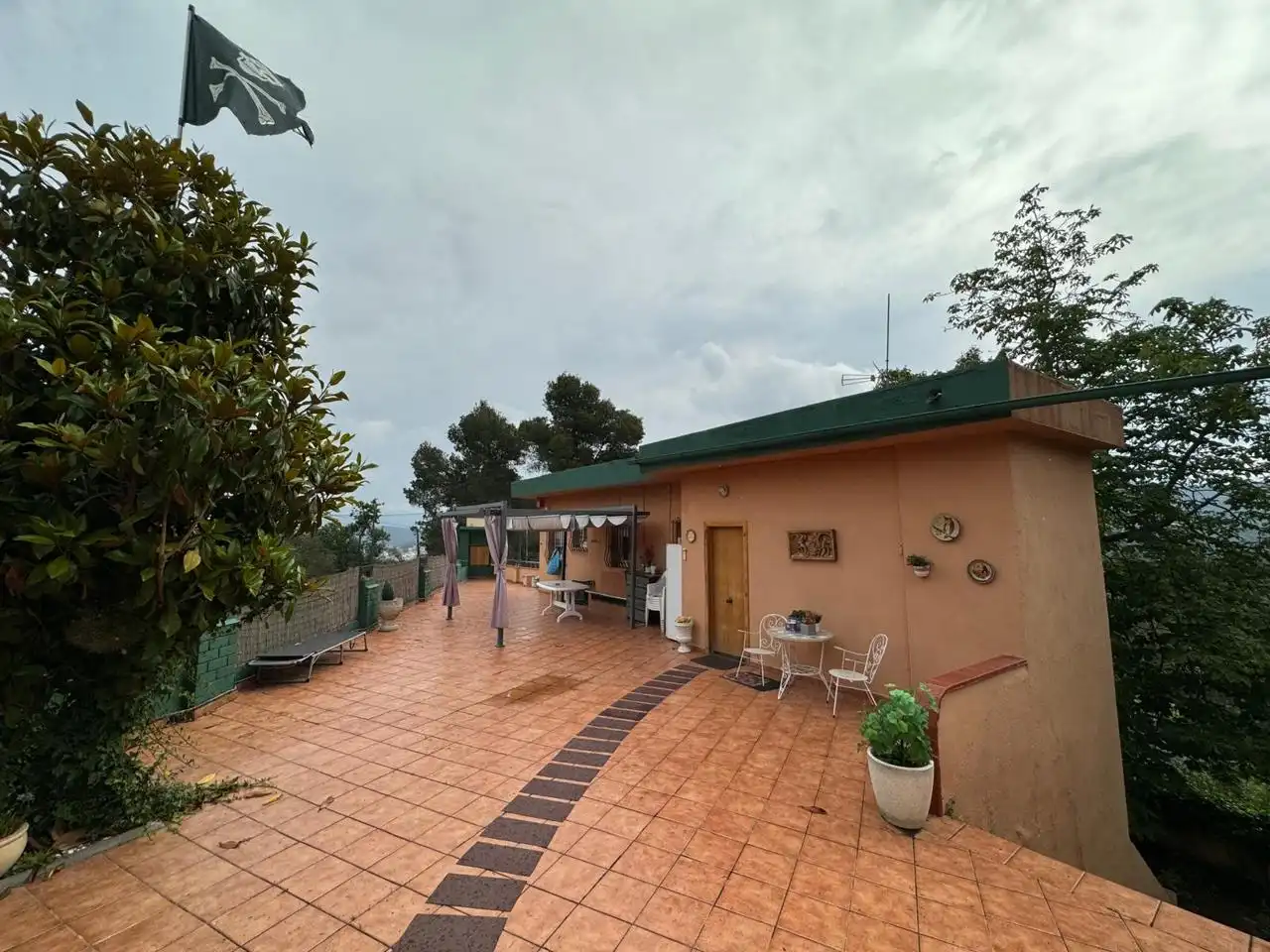 Terraza de Finca rústica en venta en Sant Fost de Campsentelles con Calefacción, Jardín privado y Parquet