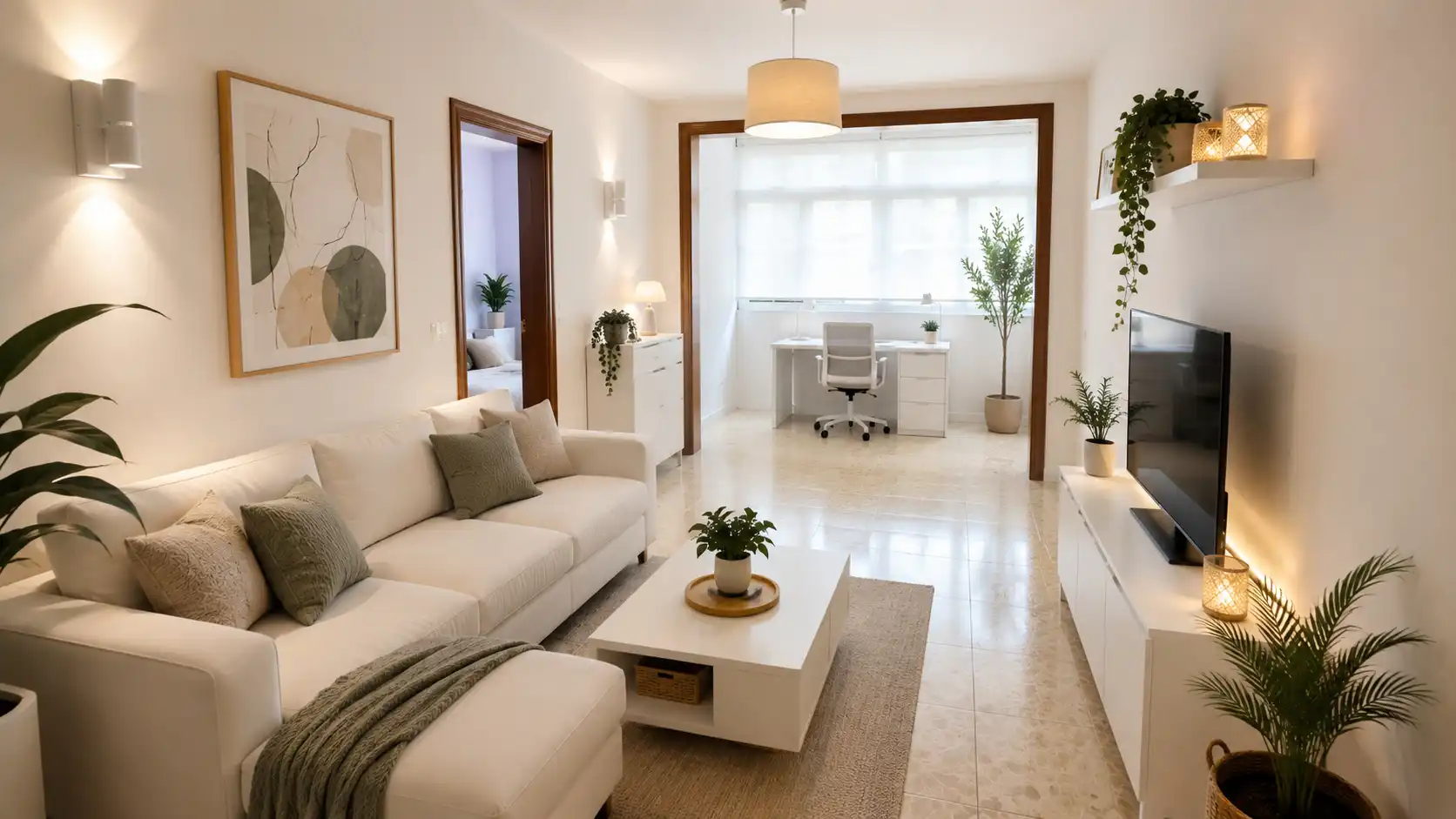 Sala de estar de Piso en venta en Santa Coloma de Gramenet con Aire acondicionado y Horno
