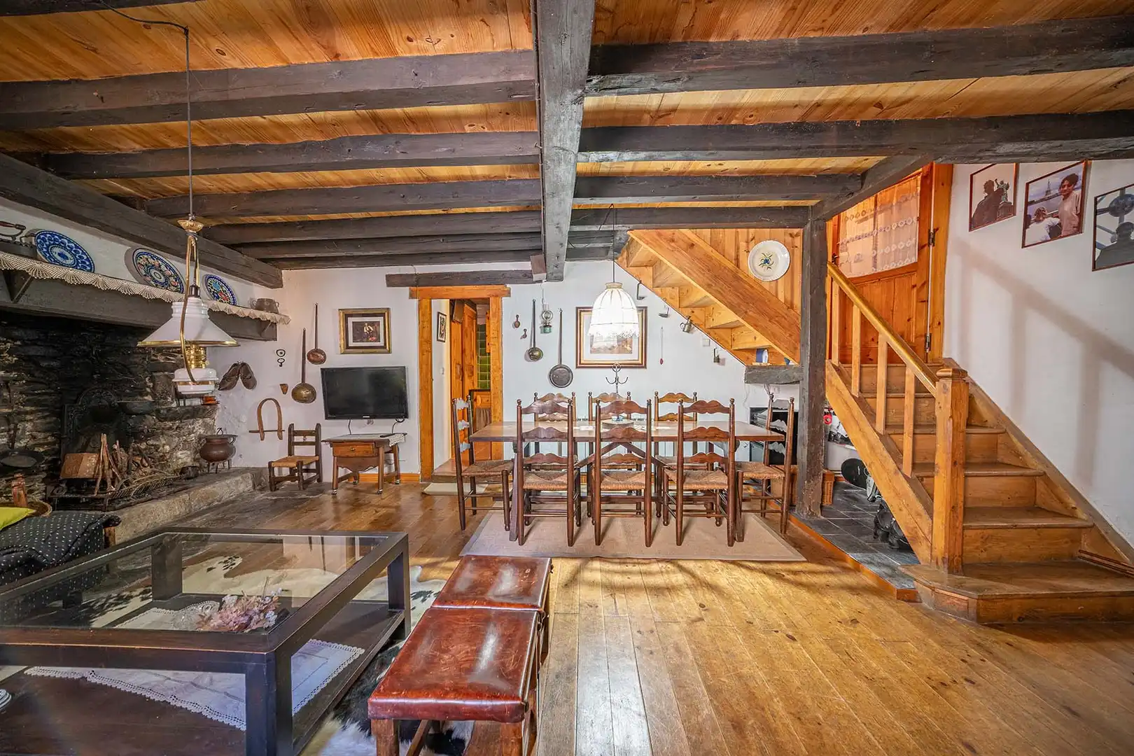 Dining room of Detached homes for sale in Naut Aran  with Heating, Parquet flooring and Furnished
