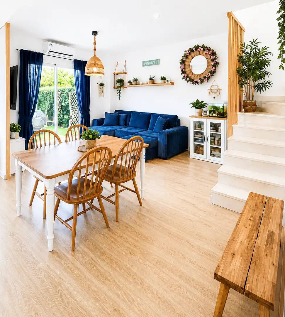 Sala de estar de Casa adosada en venta en Villaviciosa de Odón con Aire acondicionado, Calefacción y Jardín privado