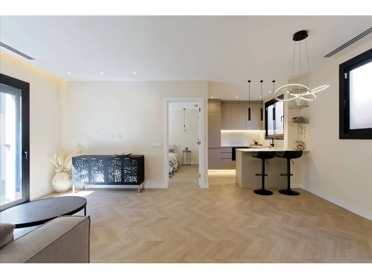 Sala d'estar de Apartament en venda en Barcelona amb Aire condicionat, Calefacció i Parquet