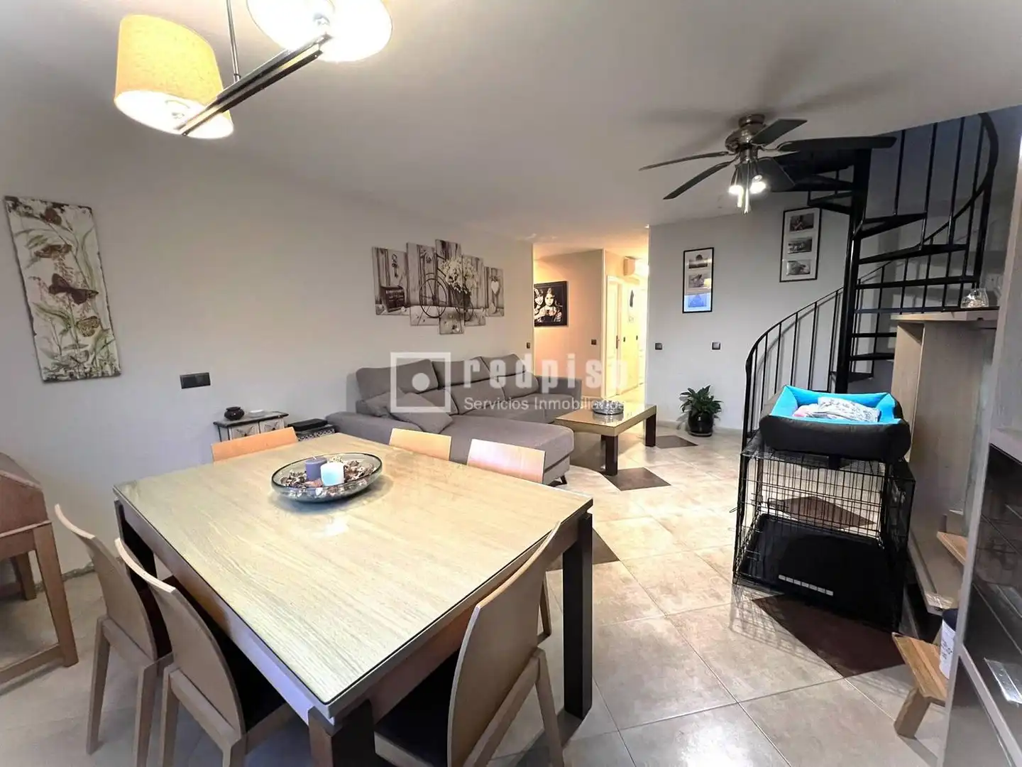 Wohnzimmer von Dachboden zum Verkauf in Torremolinos mit Klimaanlage, Heizung und Privatgarten