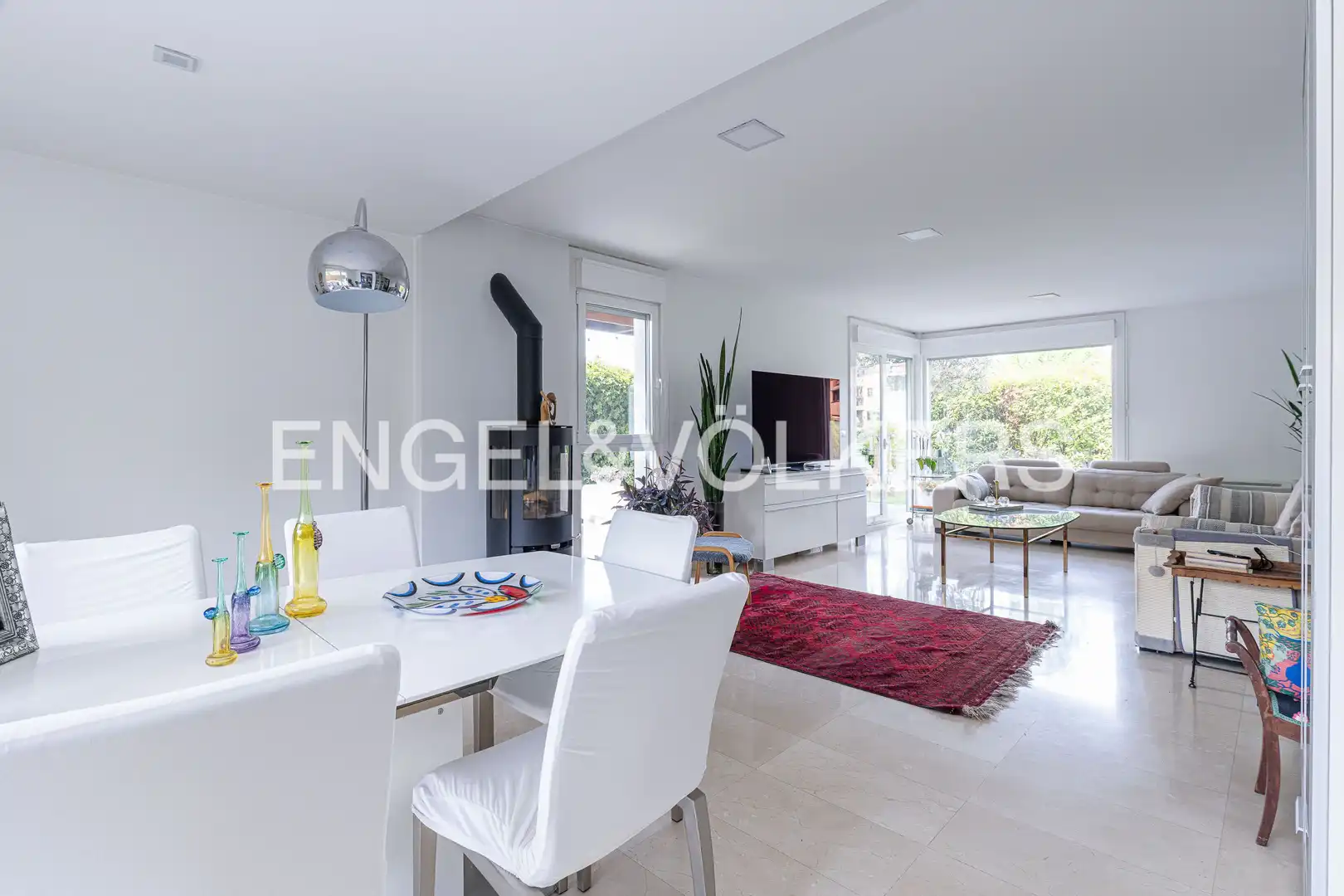 Sala de estar de Casa adosada en venta en Las Rozas de Madrid con Aire acondicionado, Calefacción y Jardín privado