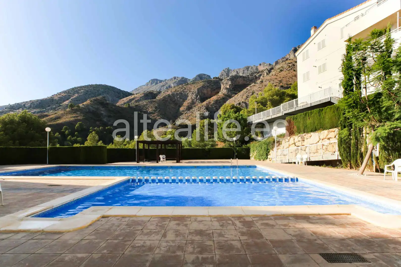 Außenansicht von Wohnungen zur Miete in Altea mit Klimaanlage, Heizung und Terrasse