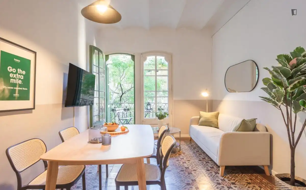 Sala de estar de Apartamento para compartir en  Palma de Mallorca con Amueblado, Horno y Lavadora