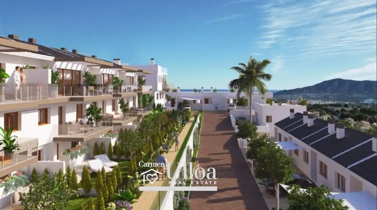 Vista exterior de Casa adosada en venda en L'Alfàs del Pi amb Calefacció, Jardí privat i Piscina comunitària
