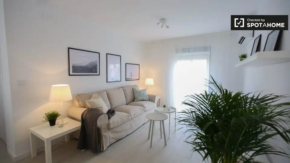 Wohnzimmer von Wohnung zur Miete in Valencia mit Klimaanlage, Heizung und Möbliert