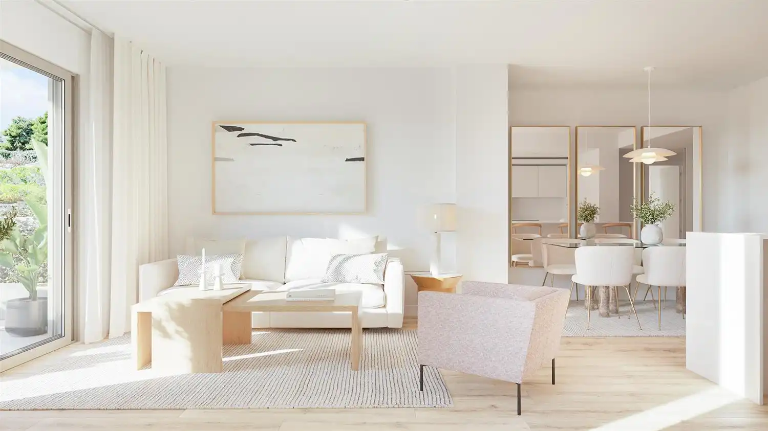 Wohnzimmer von Erdgeschoss zum Verkauf in Calvià mit Klimaanlage, Privatgarten und Terrasse