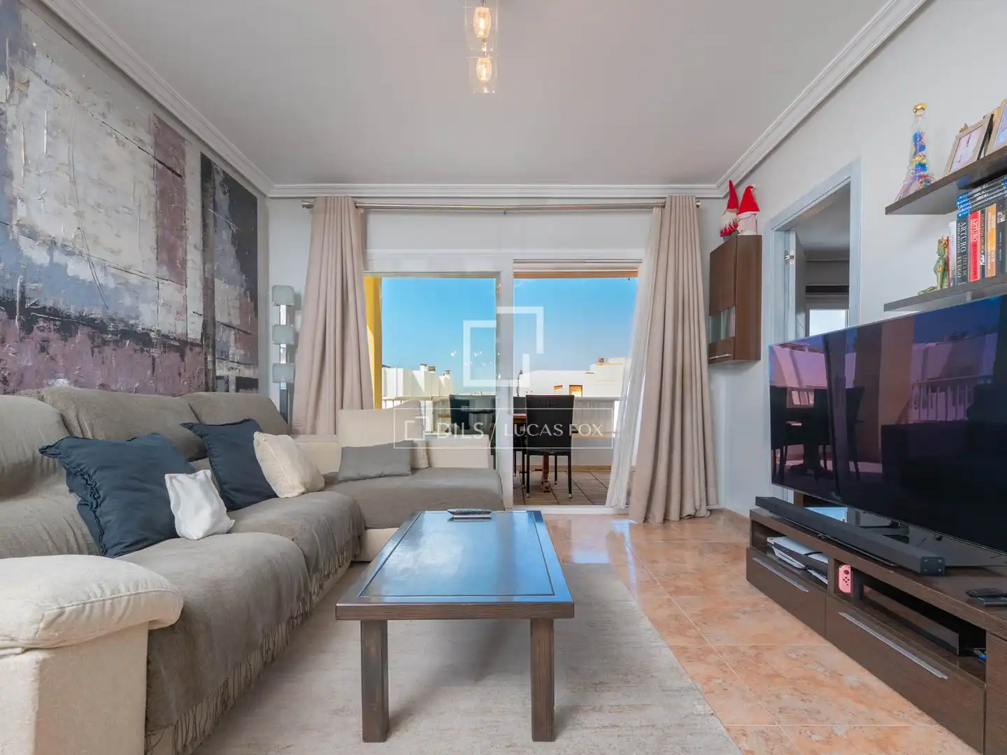 Living room of Flat for sale in Santa Eulària des Riu  with Air Conditioner and Furnished