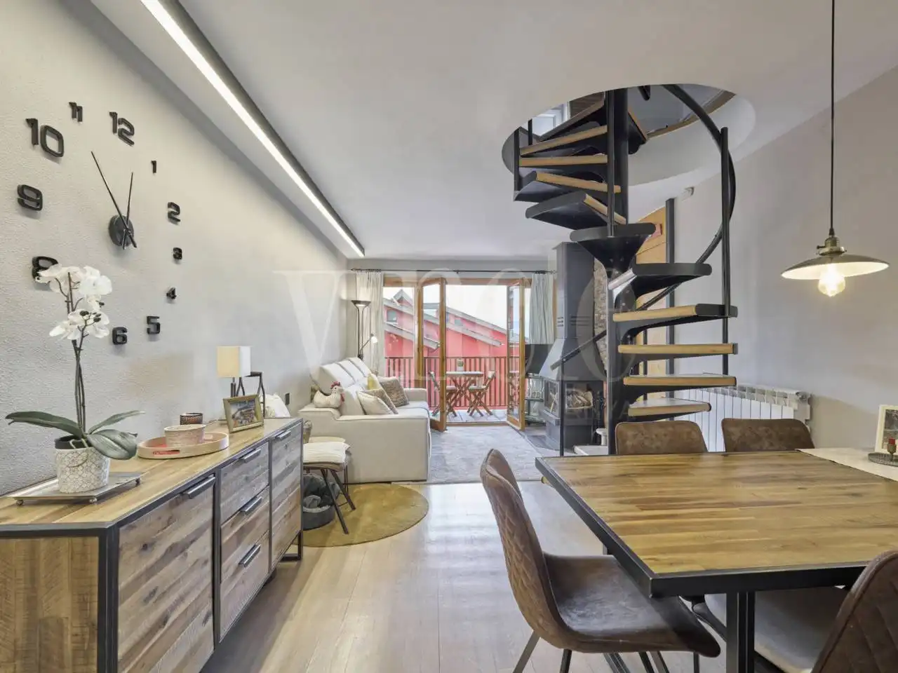 Wohnzimmer von Maisonette zum Verkauf in Puigcerdà mit Heizung, Parkett und Terrasse