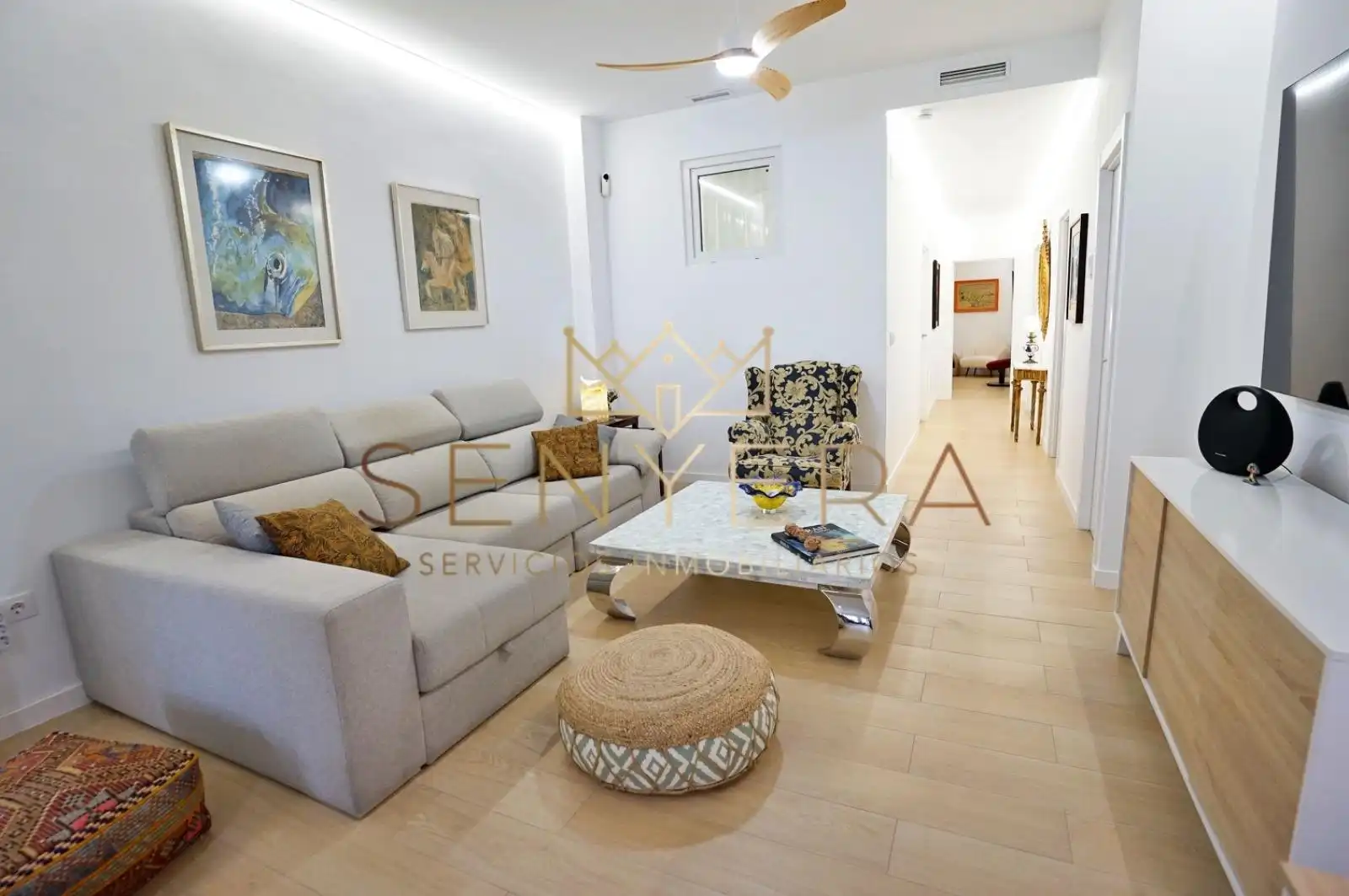 Wohnzimmer von Erdgeschoss zum Verkauf in Valencia mit Klimaanlage, Terrasse und Abstellraum