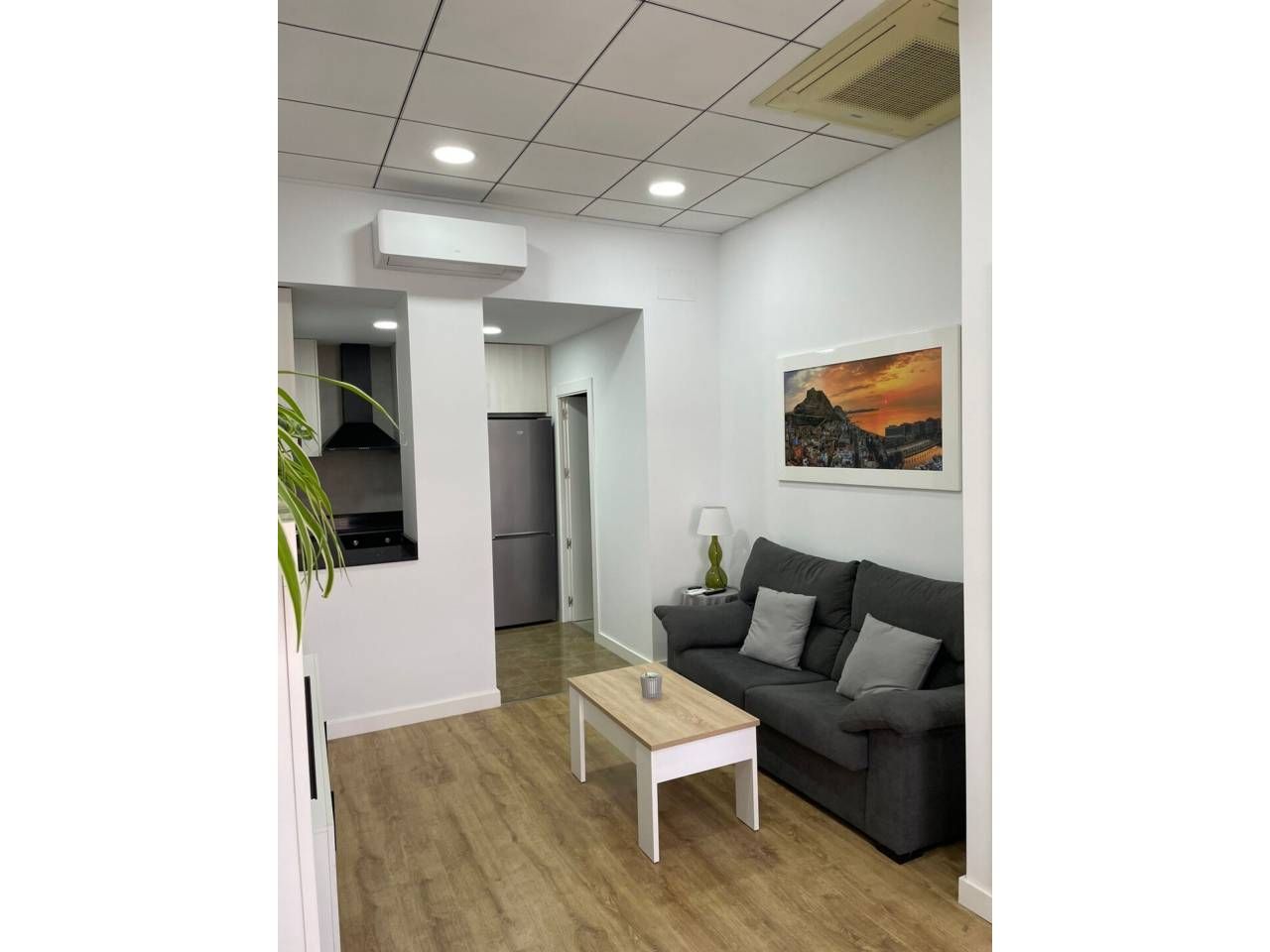 Sala d'estar de Pis de lloguer en Alicante / Alacant amb Aire condicionat, Calefacció i Moblat