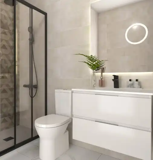 Badezimmer von Wohnung zum Verkauf in Castellón de la Plana / Castelló de la Plana mit Klimaanlage, Heizung und Abstellraum