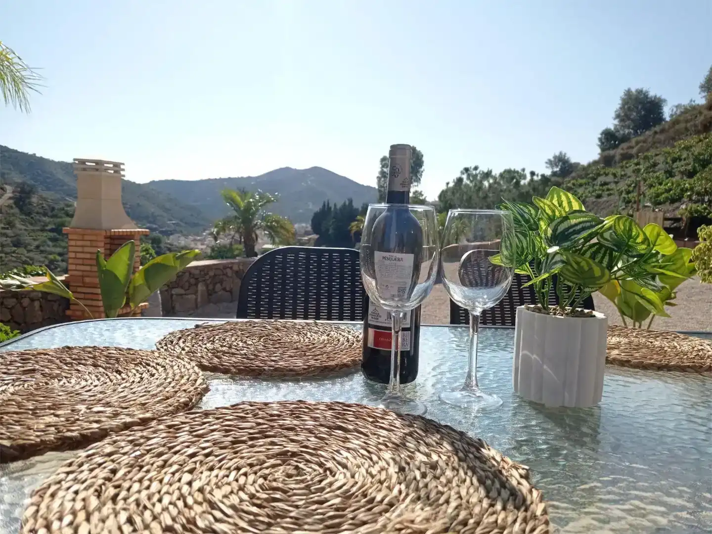 Terraza de Casa o chalet de alquiler en Arenas con Aire acondicionado, Jardín privado y Piscina