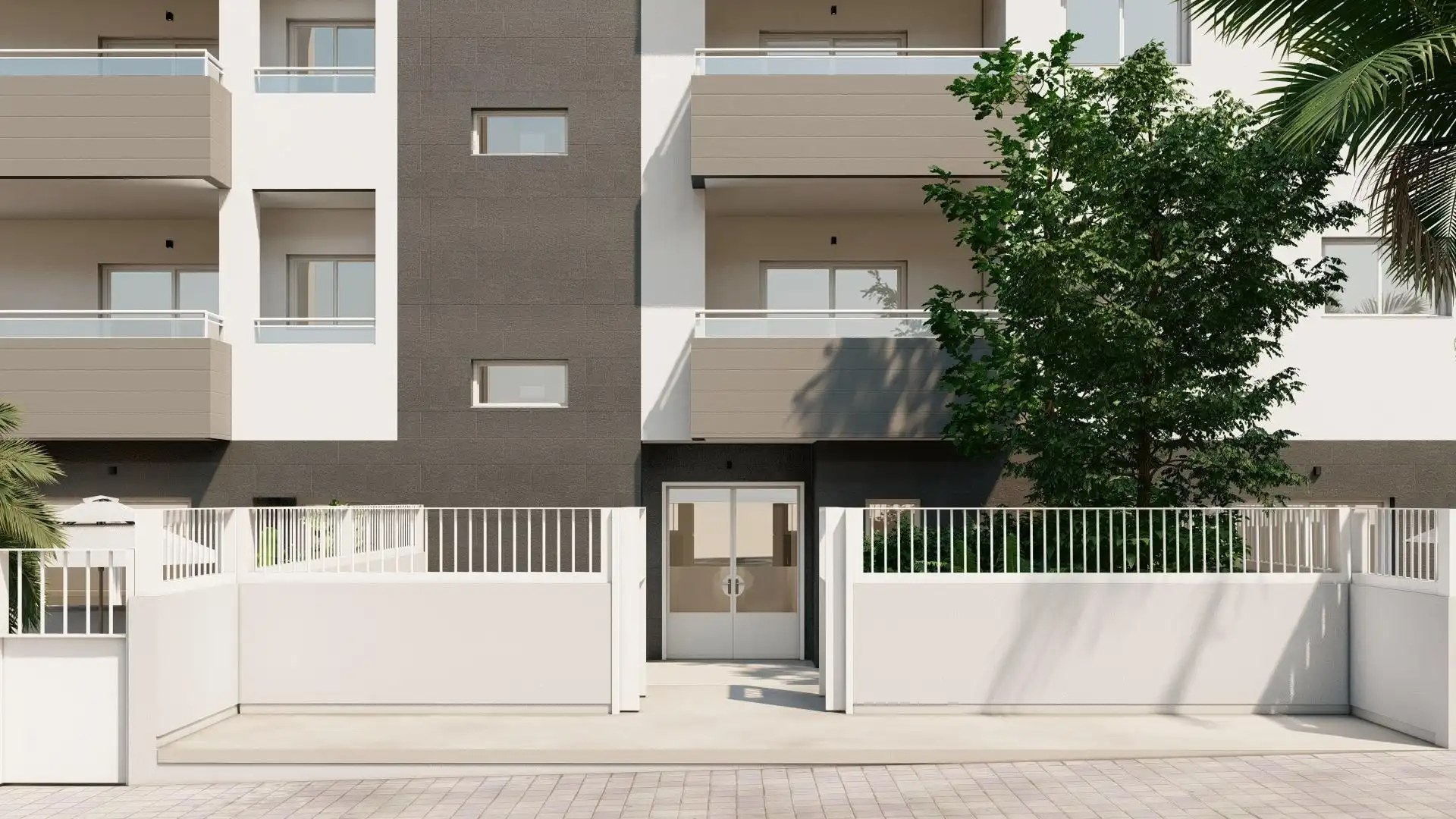 Vista exterior de Pis en venda en Roquetas de Mar amb Aire condicionat, Terrassa i Piscina comunitària