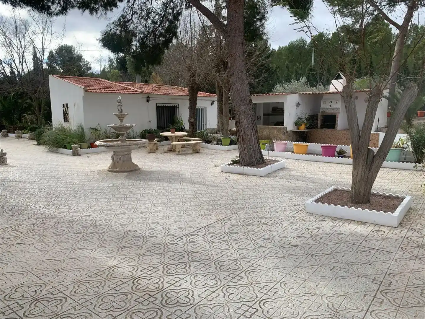 Terrassa de Finca rústica en venda en Sax amb Aire condicionat i Piscina
