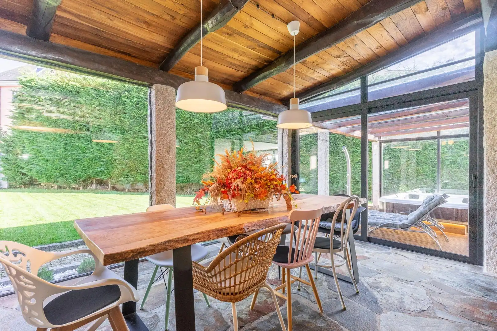 Terraza de Casa o chalet en venta en Lugo con Calefacción, Jardín privado y Jacuzzi