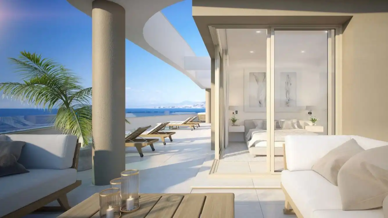 Terrassa de Apartament en venda en Mijas amb Aire condicionat, Parquet i Terrassa