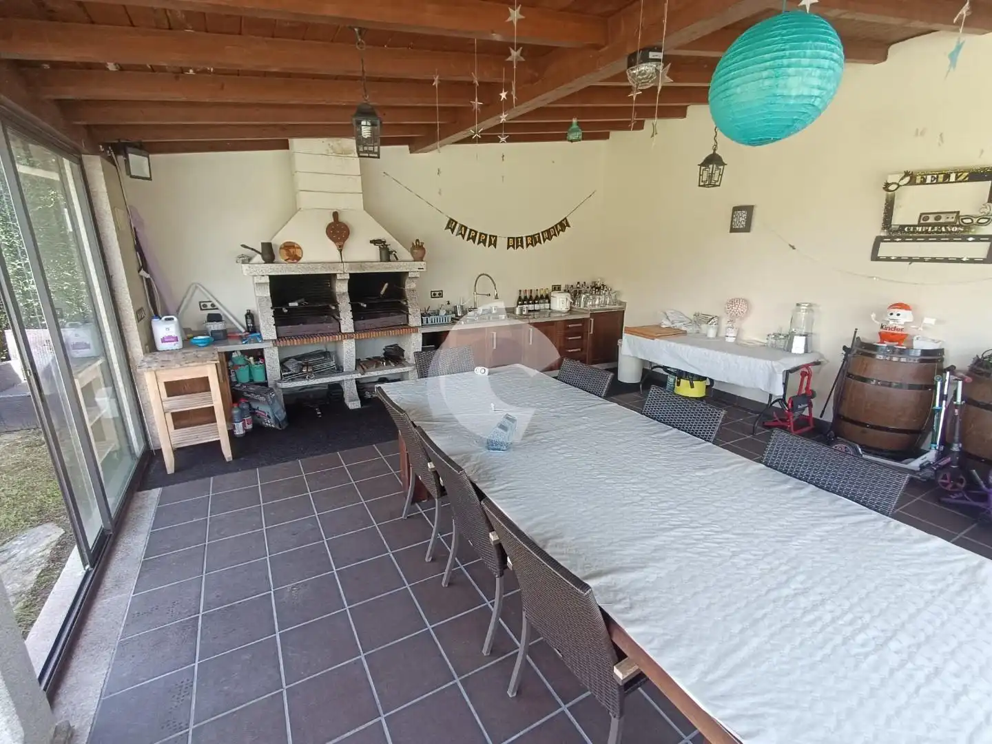 Cocina de Casa o chalet en venta en San Cibrao das Viñas con Calefacción, Jardín privado y Piscina