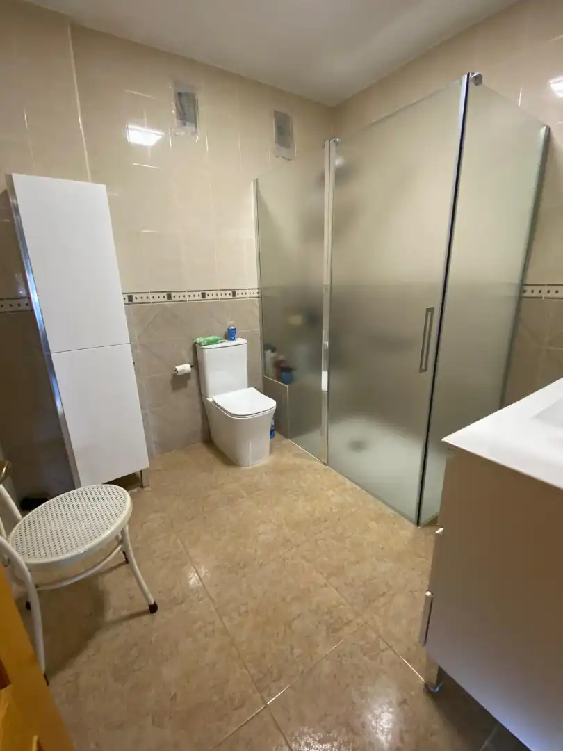 Bathroom of Flat for rent in Roquetas de Mar  with Air Conditioner, Heating and Private garden