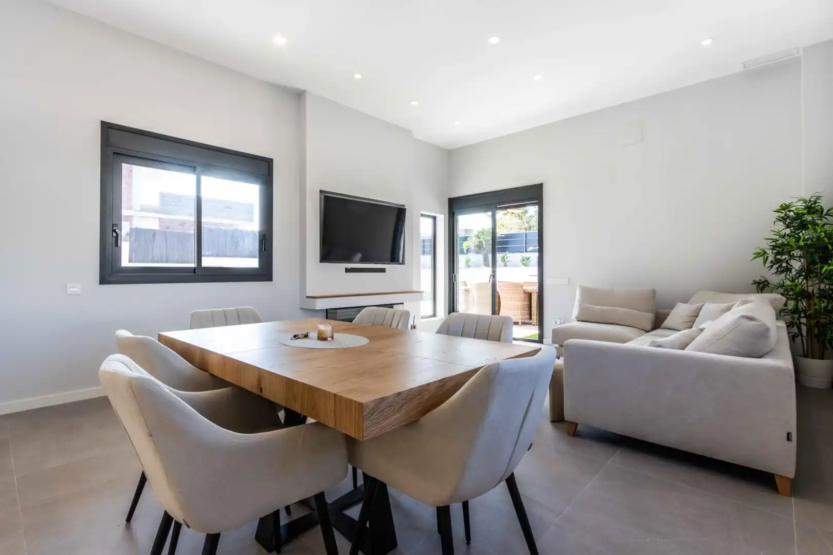 Living room of Houses for sale in Sant Quirze del Vallès  with Air Conditioner, Heating and Private garden