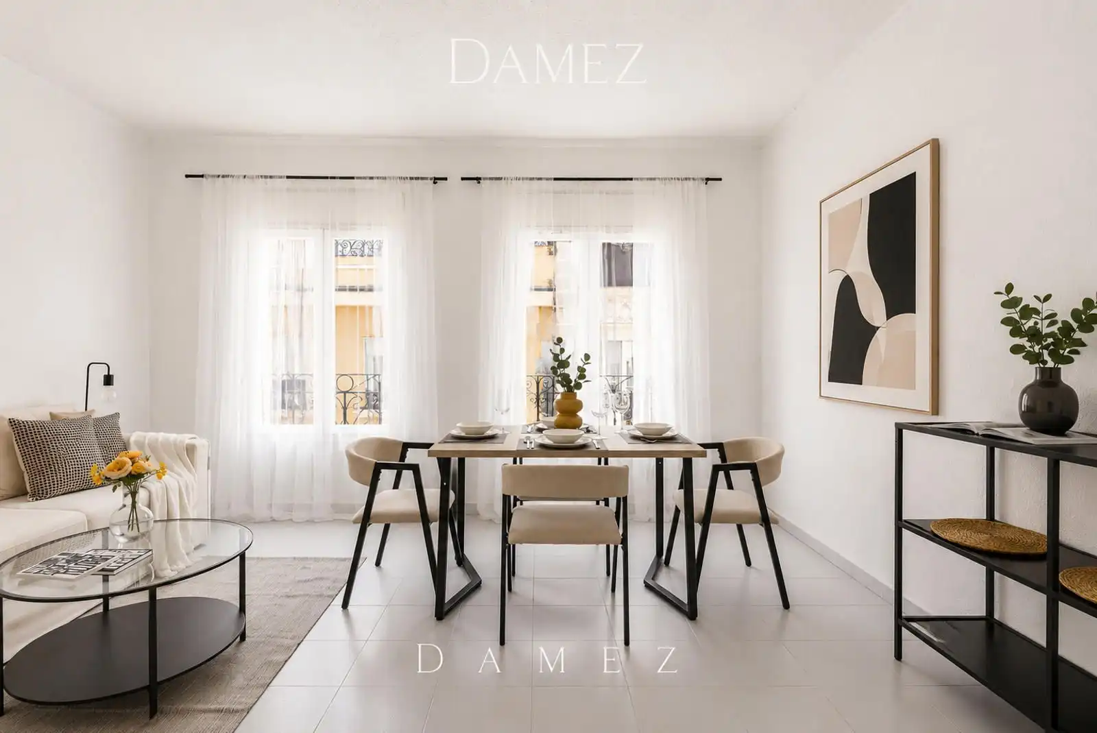 Comedor de Piso en venta en Madrid con Terraza y Alarma