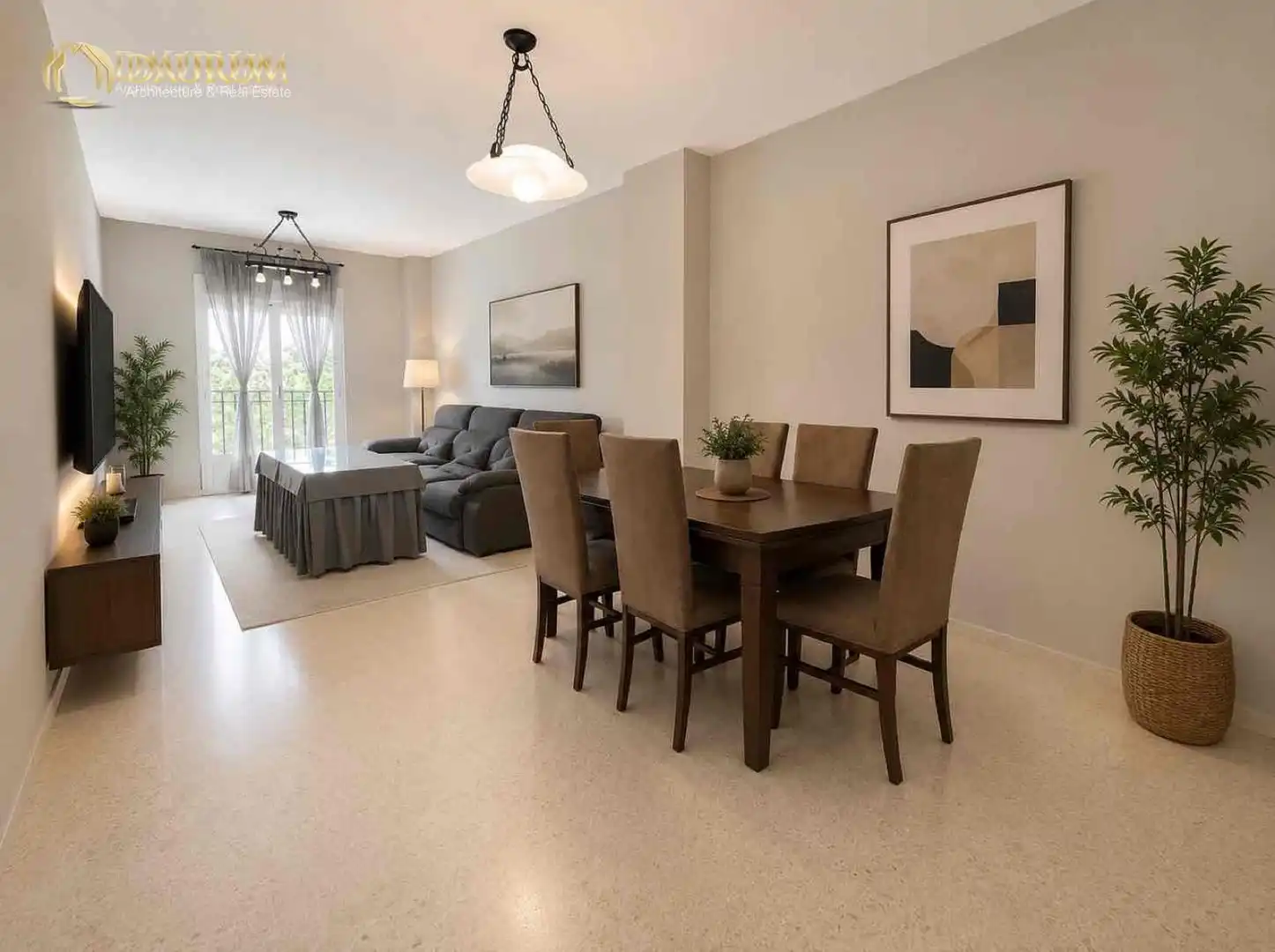 Dining room of Flat for sale in Sevilla  with Air Conditioner, Heating and Swimming Pool