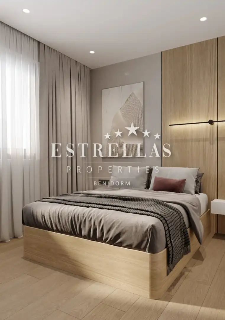 Schlafzimmer von Wohnungen zum Verkauf in Benidorm mit Klimaanlage, Heizung und Terrasse