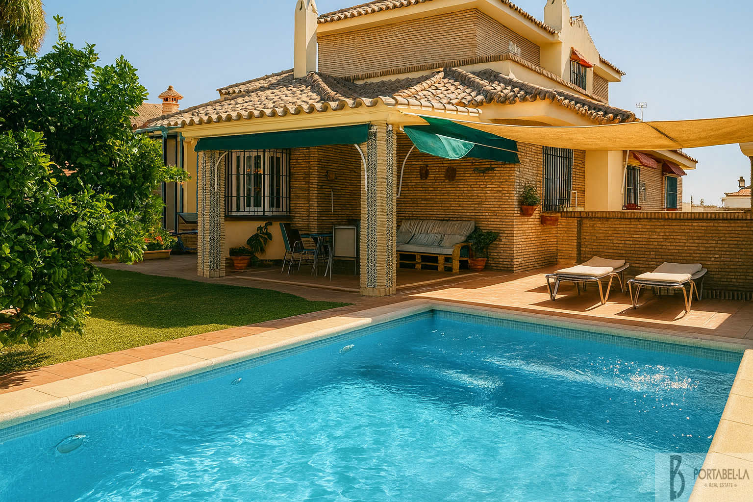 Swimming pool of House or chalet for sale in El Puerto de Santa María  with Air Conditioner, Terrace and Storage room