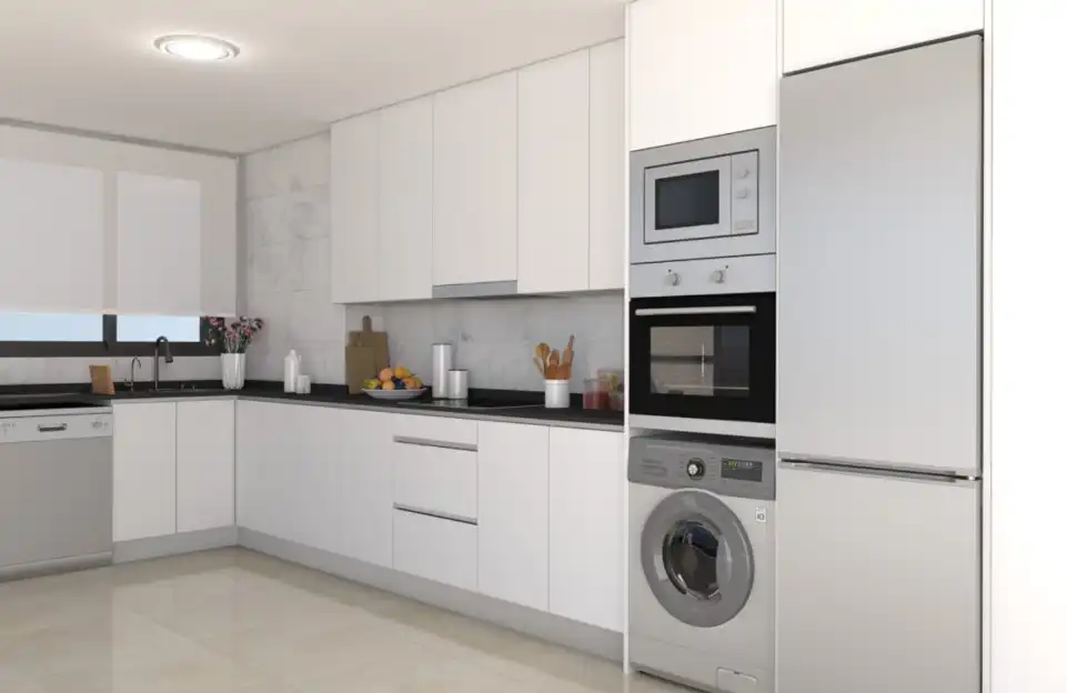 Küche von Wohnung zum Verkauf in Castellón de la Plana / Castelló de la Plana mit Klimaanlage, Heizung und Abstellraum