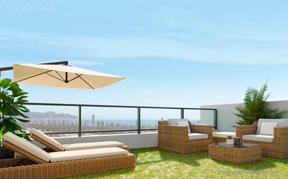 Terrace of Single-family semi-detached for sale in Finestrat  with Air Conditioner, Heating and Private garden