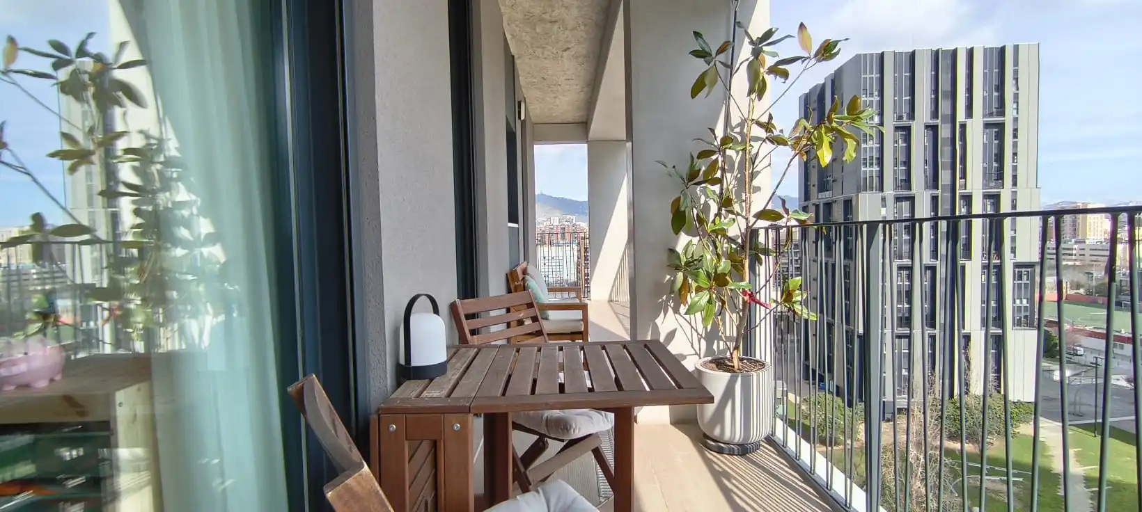 Terrasse von Wohnung zum Verkauf in L'Hospitalet de Llobregat mit Klimaanlage, Heizung und Parkett