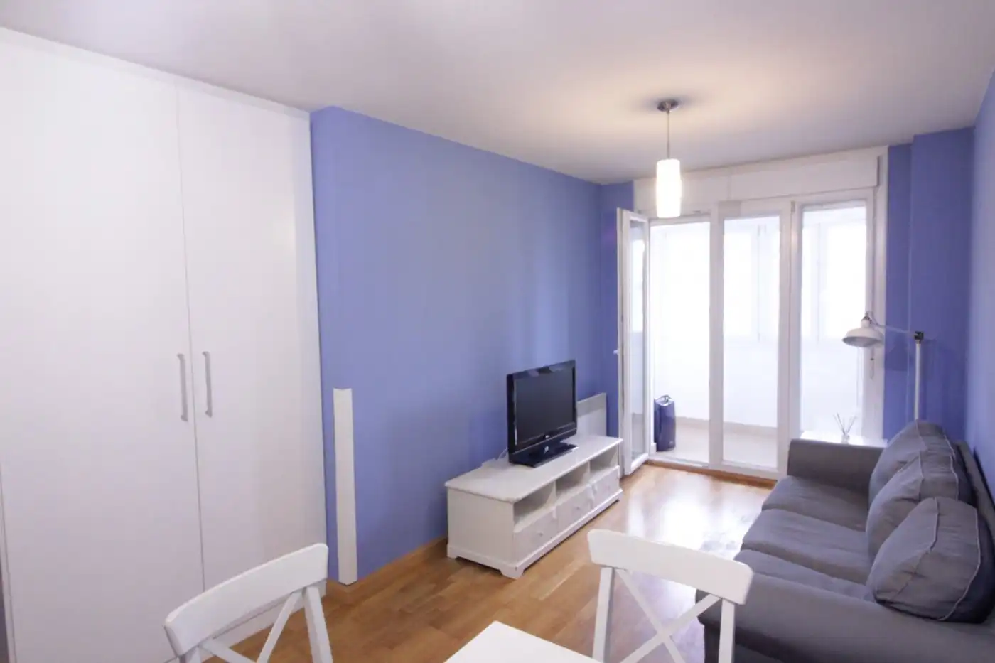 Sala d'estar de Pis de lloguer en Santander amb Calefacció, Parquet i Terrassa