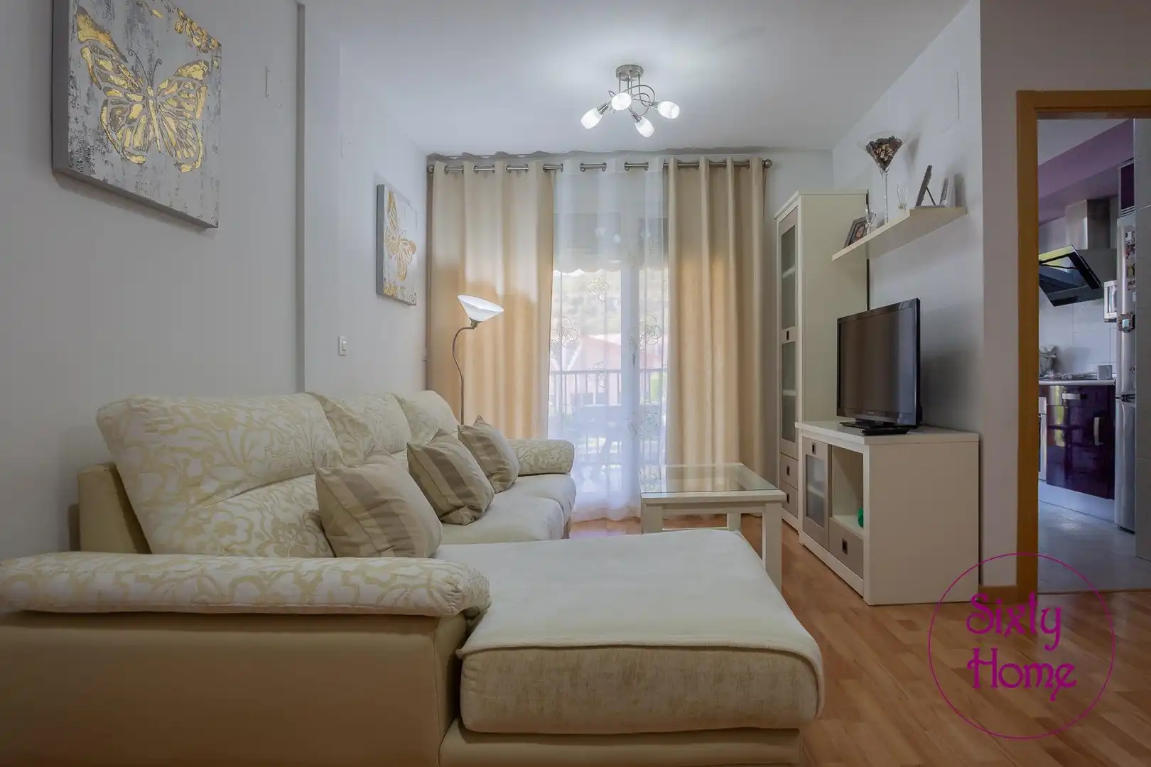 Living room of Flat for sale in Andorra (Teruel)  with Heating, Parquet flooring and Terrace