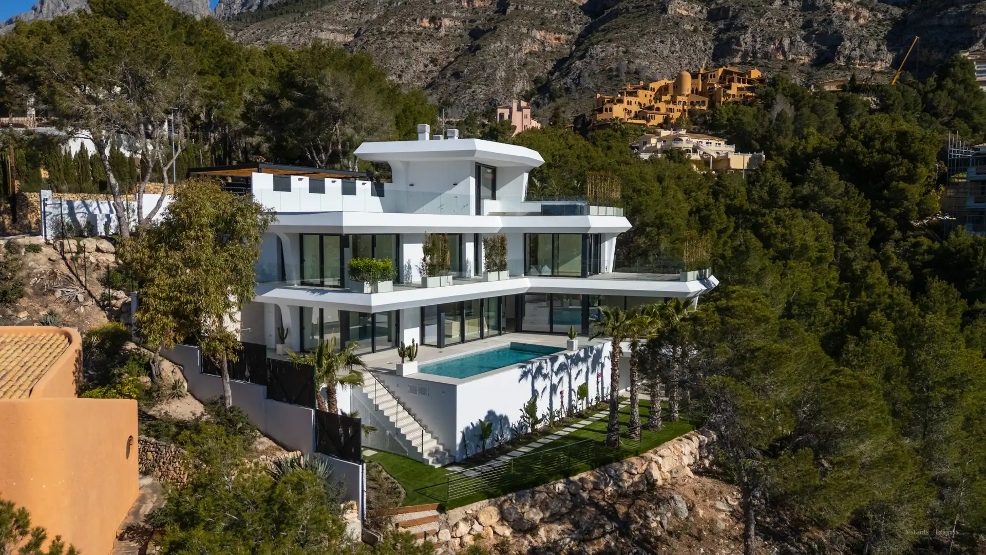 Vista exterior de Casa o chalet en venta en Altea con Aire acondicionado, Jardín privado y Terraza