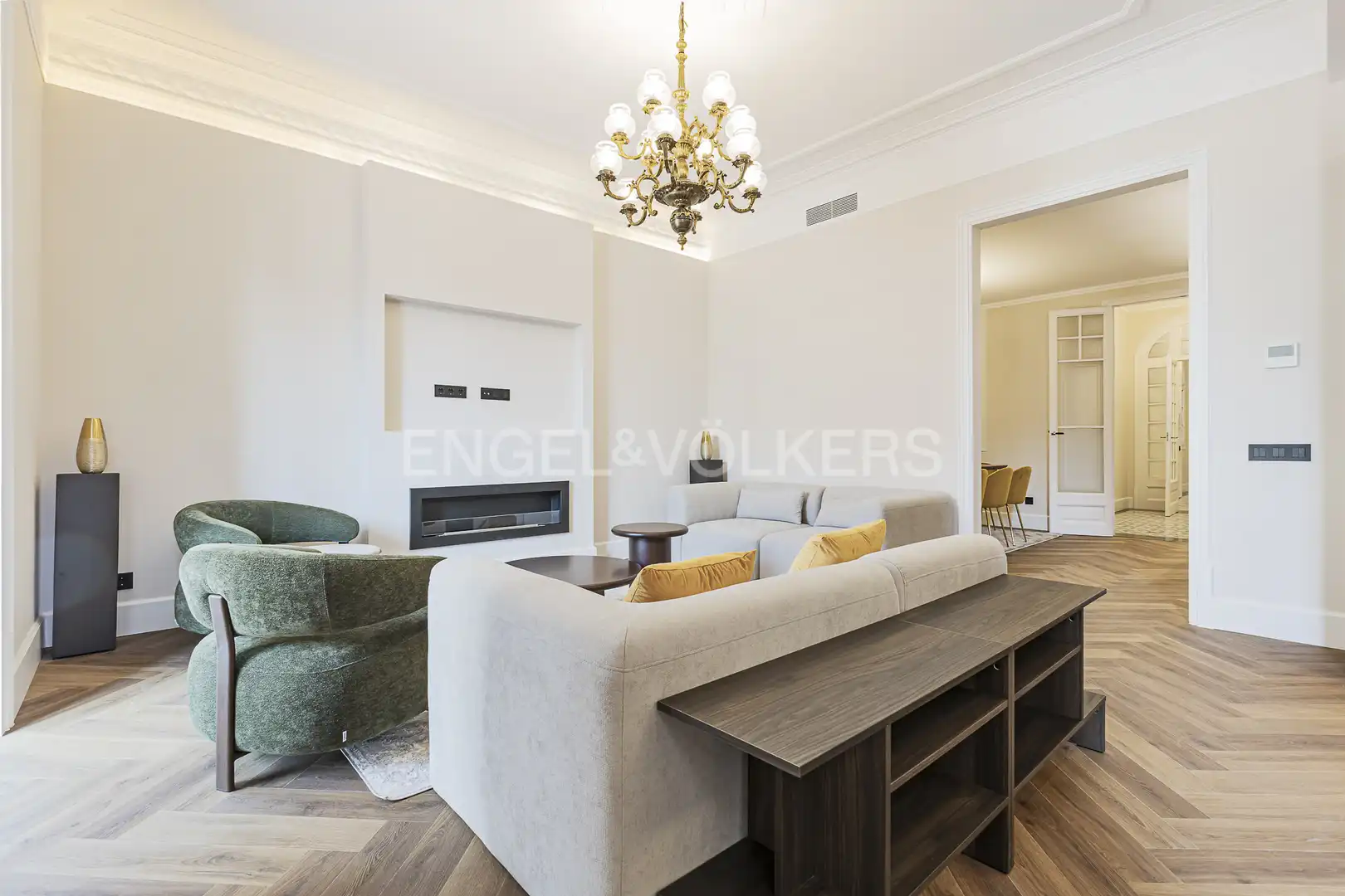 Sala de estar de Piso de alquiler en Barcelona con Aire acondicionado, Calefacción y Parquet