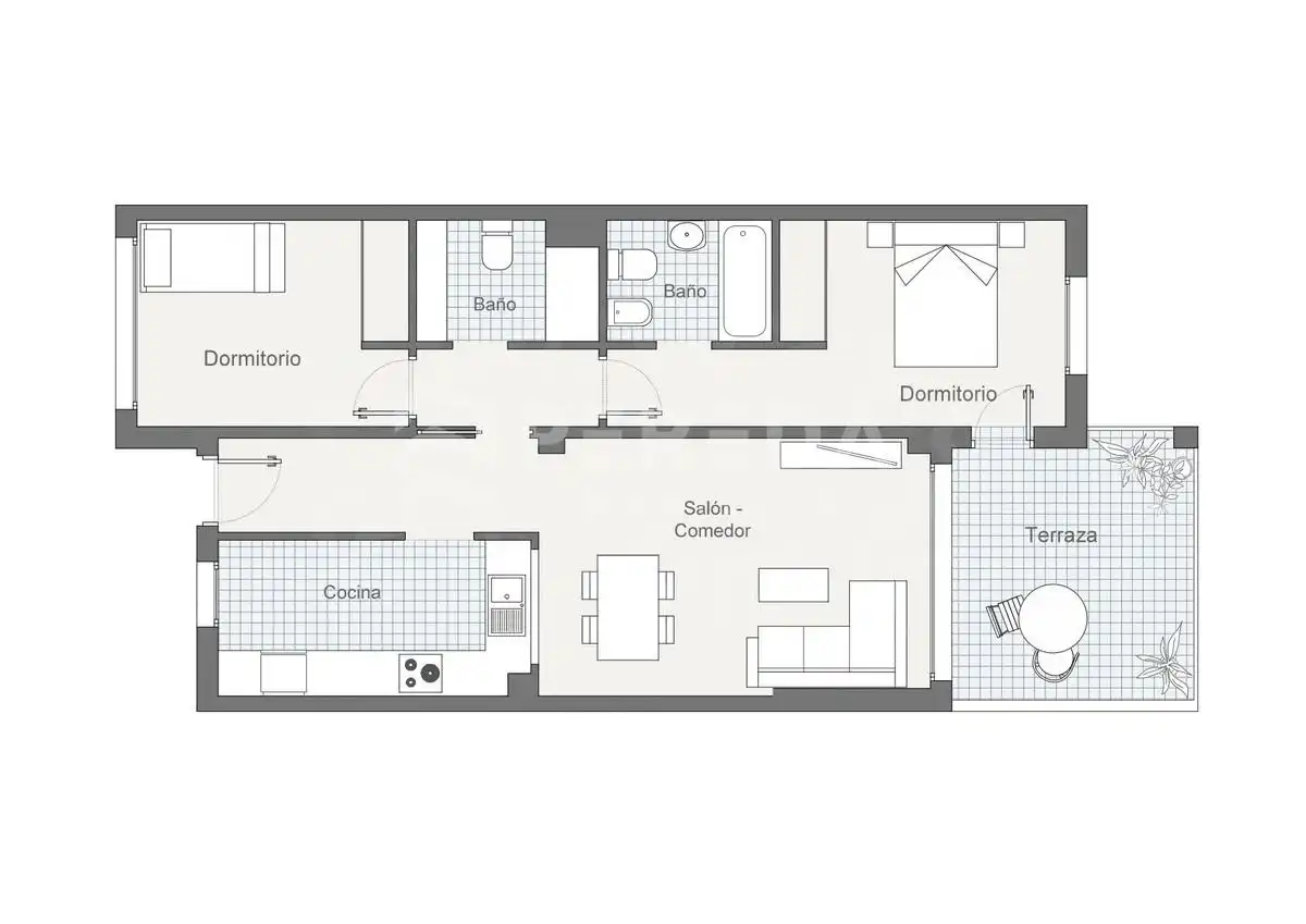 Flat for sale in Roquetas de Mar  with Air Conditioner, Terrace and Furnished